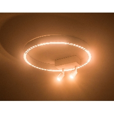Потолочный светодиодный светильник Ambrella light FL5805/1+2 WH белый 25W 3000K/4200K/6400K D400*95 (без ПДУ)