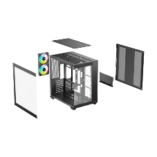 Корпус Ocypus Delta C74 ARGB Black, Midi-Tower, чёрный, 2 x 120 мм