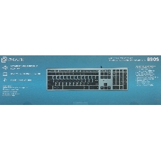 Клавиатура Oklick 890S проводная, USB Type-A, серый