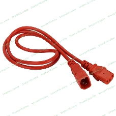 Шнур питания Lanmaster C13-C14, 3х0.75, 220В, 10А, красный, 3 метра