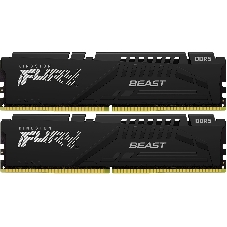 Оперативная память Kingston Fury Beast, DDR5, 16GB (2x8GB), 5600MHz, CL40, DIMM, с радиаторами, черный