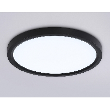 Светильник светодиодный ультратонкий Ambrella light FZ1904 BK черный IP54 20W 3000K-6500K CCT-переключатель D300*25 (Без ПДУ)