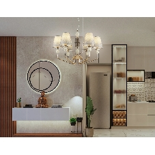 Люстра Ambrella light LH75401/6 GD/GR золото/серый E14*6 max 40W D700*1260