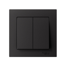Выключатель 2-кл. СП AtlasDesign 10А IP20 (сх. 5) 10AX в сборе карбон SchE ATN001052