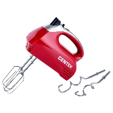 Миксер ручной Centek CT-1118 хром/вишня 350 Вт, 5 скоростей+турбо, взбивание/замешивание