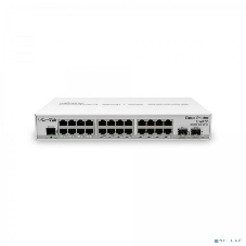 Коммутатор Mikrotik CRS326-24G-2S+IN with 800 MHz CPU, 512MB RAM, 24xGigabit LAN, 2xSFP+ cages, RouterOS L5 or SwitchOS (dual boot), desktop case, PSU
