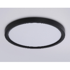 Светильник светодиодный ультратонкий Ambrella light FZ1904 BK черный IP54 20W 3000K-6500K CCT-переключатель D300*25 (Без ПДУ)