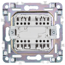 Выключатель проходной 2-кл. IEK SKANDY SK-V05B 10А бежевый SK-V22-0-10-K10