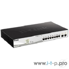 Коммутатор D-Link DGS-1210-10MP/F1A, 8×1 Гбит/с + 2×1 Гбит/с SFP, настраиваемый