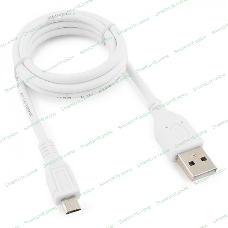 Кабель USB2.0 Pro Cablexpert CCP-mUSB2-AMBM-W-1M, AM/microBM 5P, 1м, экран, белый, пакет
