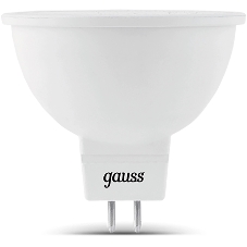 Лампа светодиодная Gauss 101505307 7Вт цок.:GU5.3 рефлек. 150B св.свеч.бел.хол. MR16 (упак.:10шт)