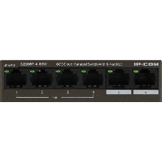 Коммутатор сетевой IP-COM G2206P-4-63W 4x10Base-T/100Base-TX/1000Base-T 2x1000Base-T PoE порты 4 Количество портов PoE+ 4 G2206P-4-63W