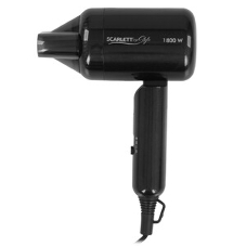 Фен Scarlett SC-HD70IT15 черный, 1800 Вт, компактный, ионизация