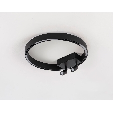 Потолочный светодиодный светильник Ambrella light FL5806/1+2 BK черный 25W 3000K/4200K/6400K D400*95 (без ПДУ)