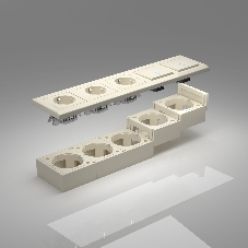 Коробка для накладного монтажа Werkel W8000003 (слоновая кость)