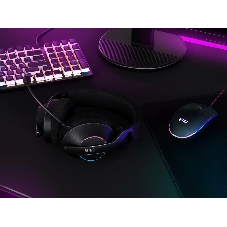 Гарнитура Acer OHR400 чёрный, беспроводная + проводная, USB/mini jack 3.5 мм, до 45 ч, подсветка