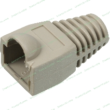 Защитные колпачки для кабеля 6,0мм cat.5, на соединение коннектора с кабелем, серый, 100 шт. в пчк