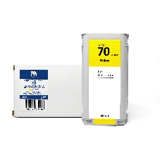 Струйный картридж NVPrint 70 (NV-C9454A) Yellow для HP DesignJet Z2100/Z3100/Z3200/Z5200/Z5400 (130 мл) совместимый