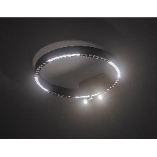 Потолочный светодиодный светильник Ambrella light FL5806/1+2 BK черный 25W 3000K/4200K/6400K D400*95 (без ПДУ)