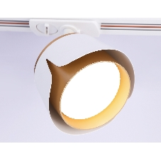 Трековый однофазный светильник Ambrella light GL5343 WH/GD белый/золото GX53 D100*66