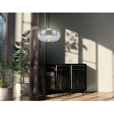 Подвесной светодиодный светильник Ambrella light LH11082 BK/SM черный/дымчатый 4W 3000K D180*130