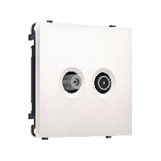Комплект механизма розетки TV оконечной + SAT SIGMA Жемчуг 5-862MHz 3.5dB/950-2150MHz 3.8dB QUANT PRO (SP2133, PR217)