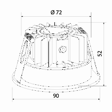 Light LED 3001 (35126/U) Светильник садово-парковый встраиваемый  черный