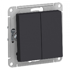 Механизм переключателя проходного 2-кл. СП AtlasDesign 10А IP20 (сх. 6/2) 10AX карбон