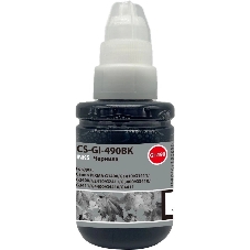 Чернила Cactus CS-GI-490BK черный пигментный 135мл для Canon PIXMA G1400/G1410/G1411/G2400/G2410/G2411/G3400/G3410/G3411/G4400/G4410/G4411