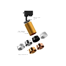 Корпус светильника C6326 PPG золото розовое полированное D60*H100mm MR16 GU5.3
