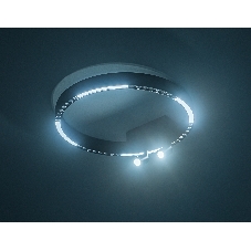 Потолочный светодиодный светильник Ambrella light FL5806/1+2 BK черный 25W 3000K/4200K/6400K D400*95 (без ПДУ)