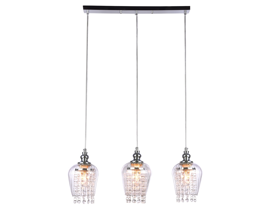 Светильник Ambrella light TR3612/3 CH/CL хром/прозрачный E27/3 max 40W 570*140*920