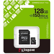 Флеш карта microSDXC 128Gb Kingston SDCS3/128Gb Canvas Select Plus + adapter