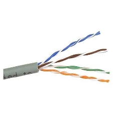 Кабель TWT UTP, 4 пары, Кат.5e, PVC, серый, 100 метров