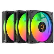 Вентилятор для корпуса Ocypus Gaммa F12 Elite BK ARGB REVERSE BLADE 3 IN 1, 120x120x25мм, 4-PIN PWM, 600-1800 RPM, 26 DBA MAX, HYDRO BEARING