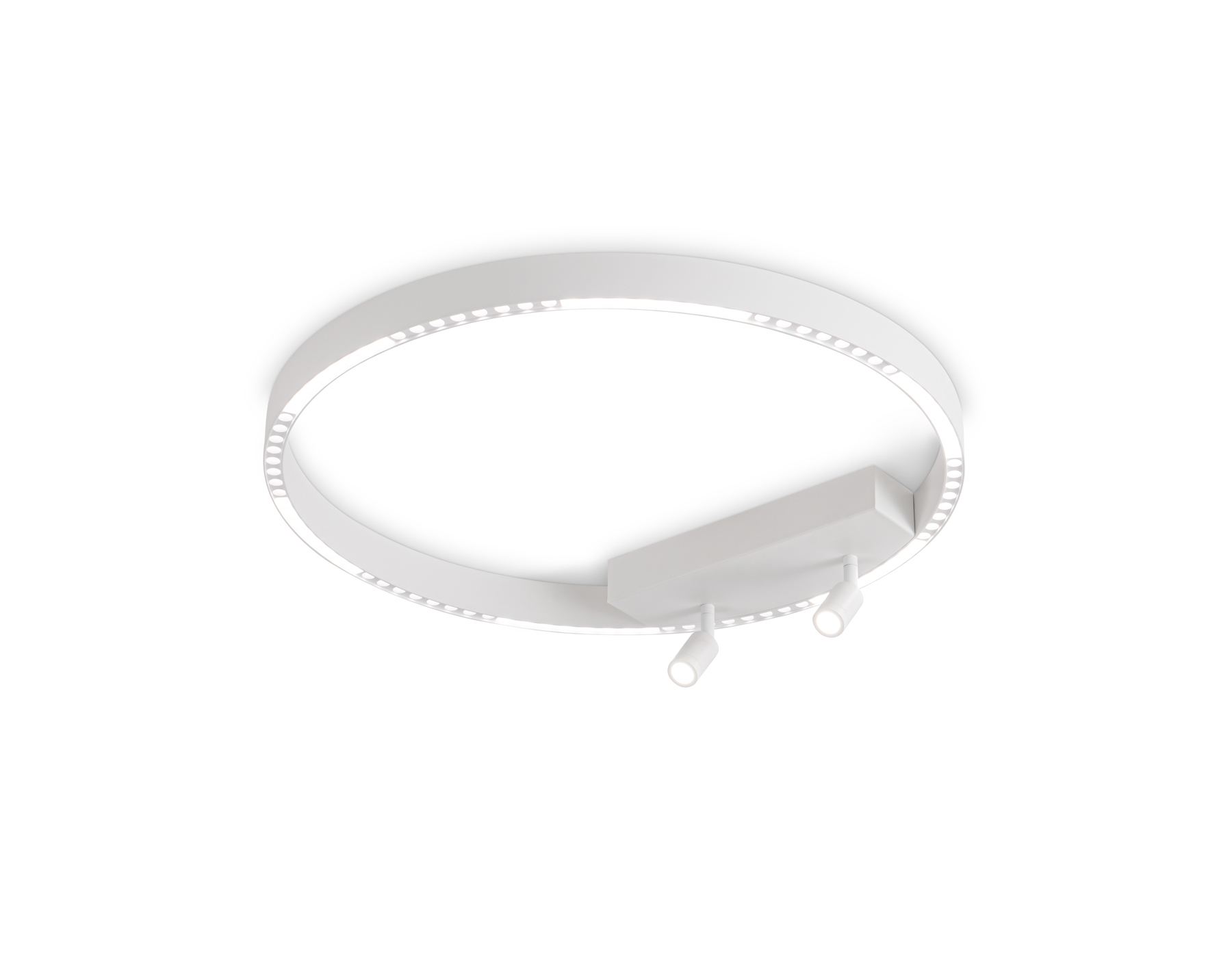 Потолочный светодиодный светильник Ambrella light FL5807/1+2 WH белый 40W 3000K/4200K/6400K D600*95 (без ПДУ)