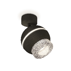Комплект поворотного светильника Ambrella light XM1102010 SBK/CL черный песок/прозрачный MR16 GU5.3 LED 3W 4200K (A2210, C1102, N7191)