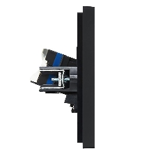 Розетка компьютерная двойная RJ45 кат.6 FP134 черный FORTE&PIANO