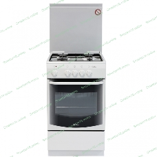 Плита комбинированная De Luxe 5040.21ГЭ (КР) ЧР белый, конфорок 4 шт, духовка 43 л, 50 см x 85 см x 50 см