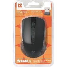 Мышь беспроводная Defender Accura MM-935 черный, 1600 dpi, радиоканал, USB, кнопки - 4