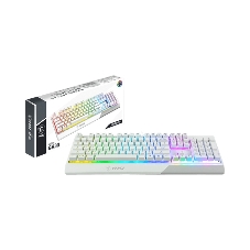 Клавиатура проводная MSI Vigor GK30 белый USB Multimedia for gamer LED (подставка для запястий)