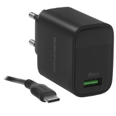 Сетевое зарядное устройство BOROFONE (6941991120428) BA95A 1USB 3.0A QC3.0 18W, черный