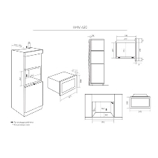 Встраиваемая микроволновая печь Kuppersberg HMW 620 B, объем 20 л, мощность 700 Вт, поворотный стол, High-Tech, 9 автоматических программ, гриль, сенсорное управление, черный
