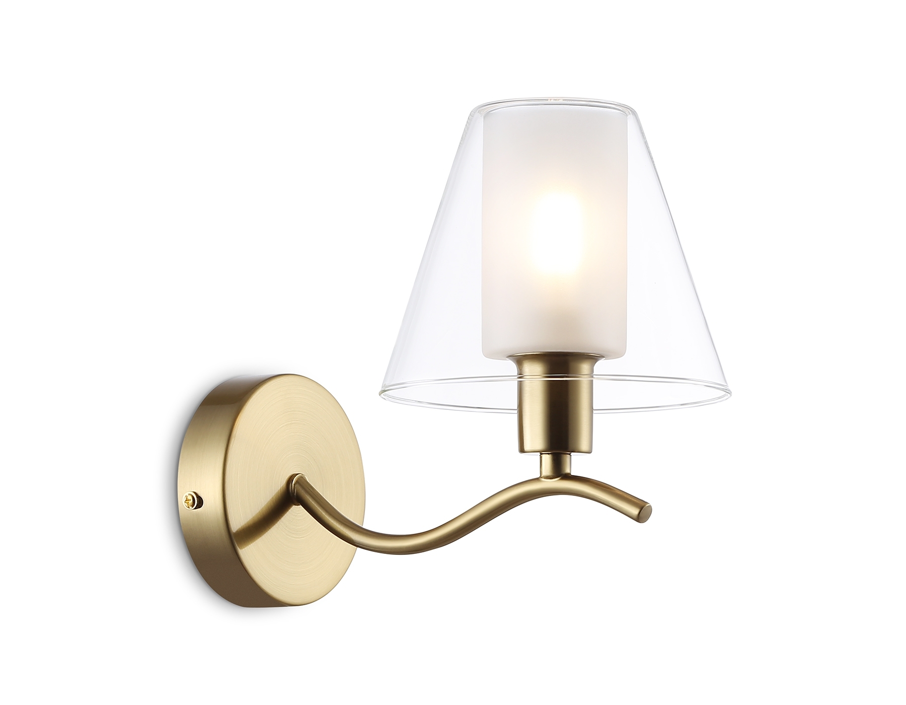 Настенный светильник Ambrella light LH57095 BS/FR латунь/белый матовый E14 max 40W 230*140*200