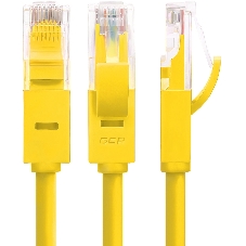 Патч-корд Greenconnect UTP прямой ethernet 0.5m cat.5е, RJ45, литой (Желтый) (GCR-LNC02-0.5m)