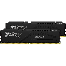 Оперативная память Kingston Fury Beast, DDR5, 64GB (2x32GB), 5600MHz, CL40, DIMM, радиатор, черный