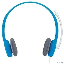 Гарнитура Logitech H150 голубой, проводная, 3.5 мм