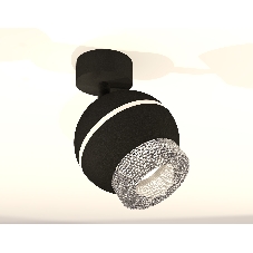 Комплект поворотного светильника Ambrella light XM1102010 SBK/CL черный песок/прозрачный MR16 GU5.3 LED 3W 4200K (A2210, C1102, N7191)