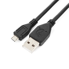 Кабель USB2.0 Pro Cablexpert CCP-mUSB2-AMBM-1M, AM/microBM 5P, 1м, экран, черный, пакет
