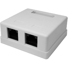 Розетка компьютерная 2-м 8P8C (RJ-45) UTP кат.5E SUPRLAN 10-0309